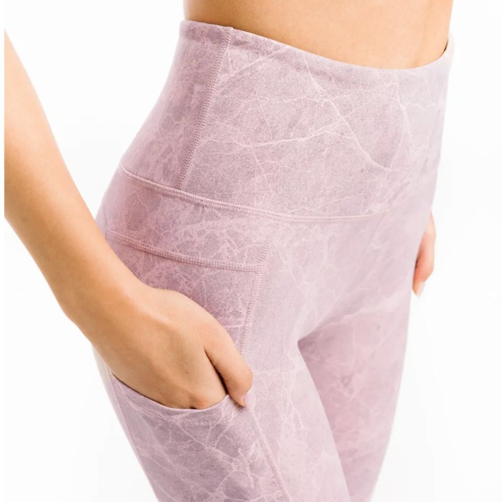 Pink Digital Granite Pocket Light n Tight Hi-rise 7/8 24"